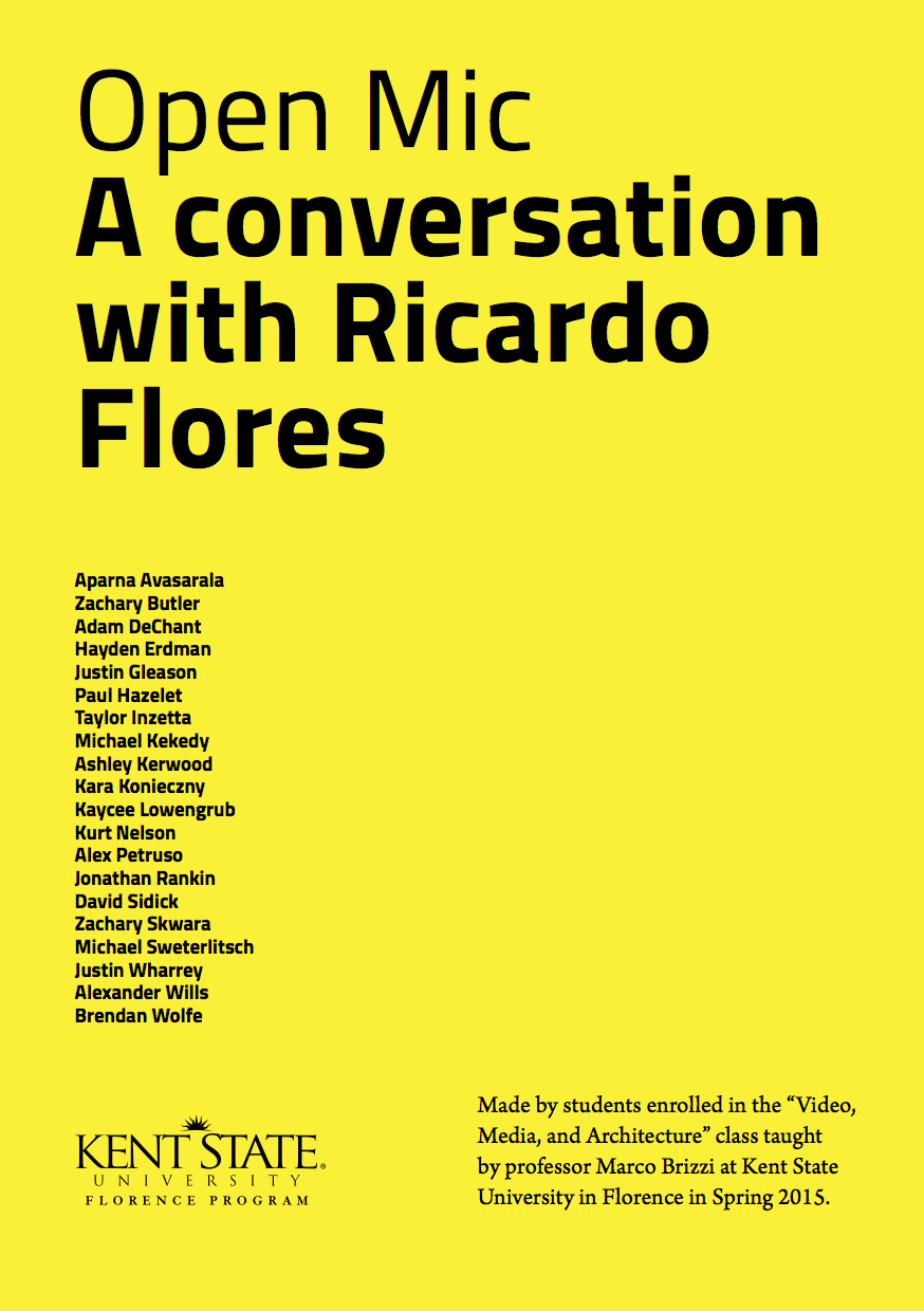 Open Mic. A conversation with Ricardo Flores.