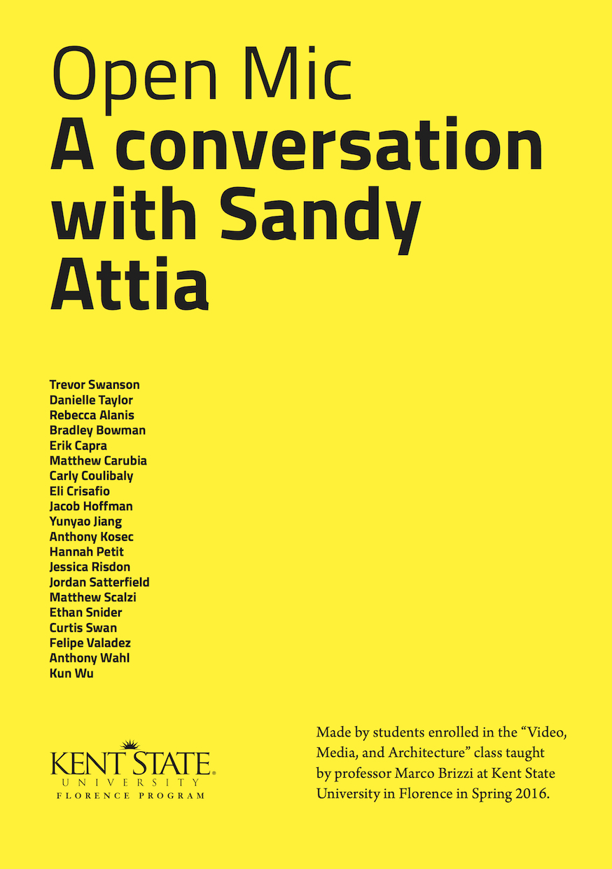 Open Mic. A conversation with Sandy Attia.